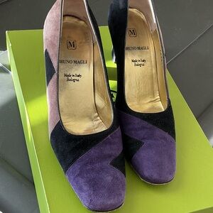 Bruno Magli Women's Black, Purple, and Brown Heels